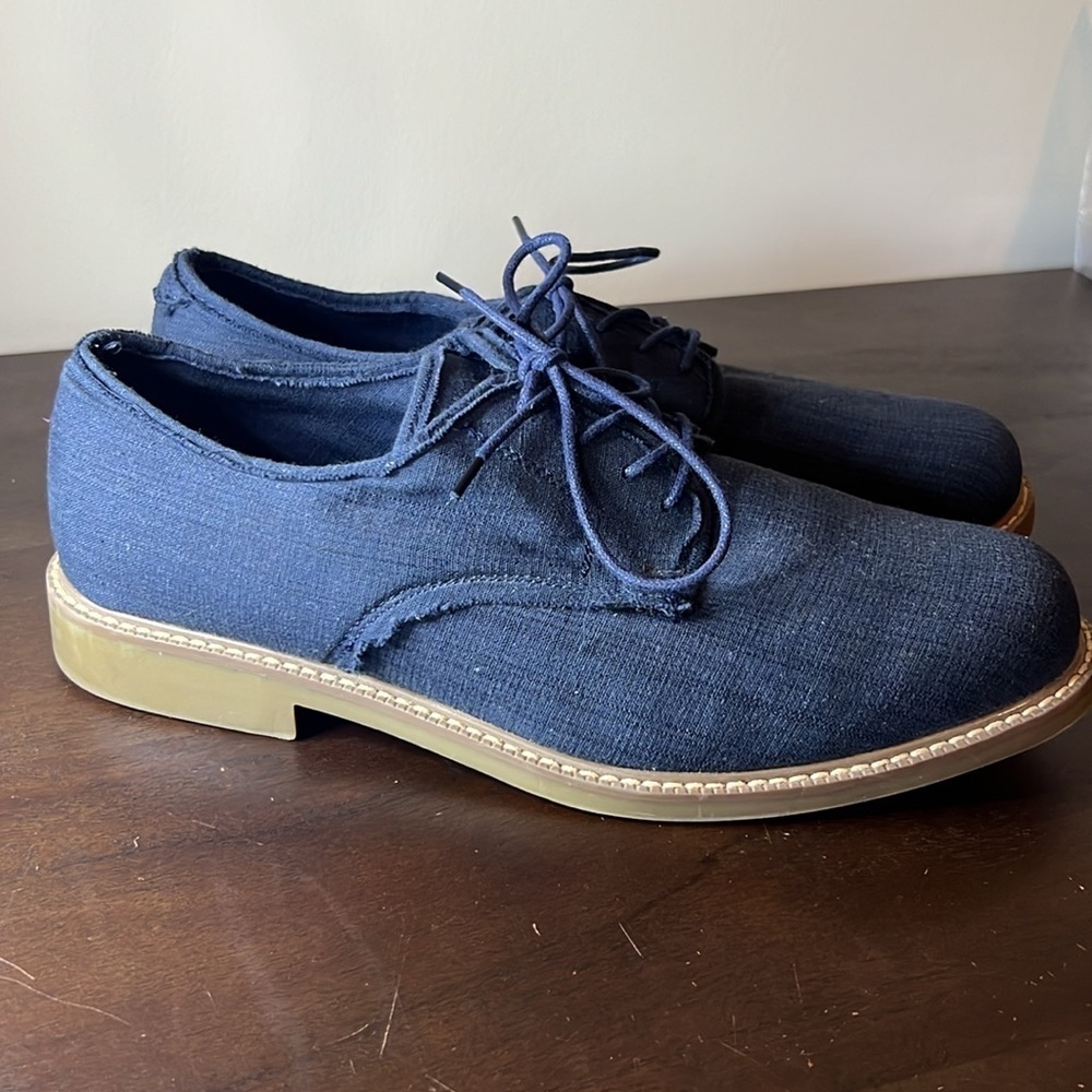 GH Bass Mens 12 D Bridgeton Casual Oxford Blue Fabric Comfort Lace Up - Picture 4 of 8